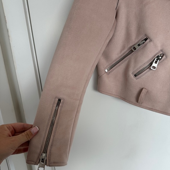 Zara Suede Pink Jacket Size L - Picture 3 of 4